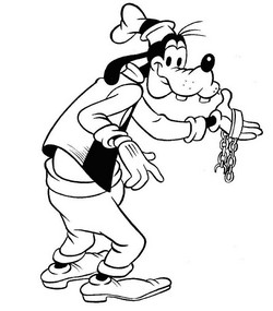 coloriage dingo enchainÃ©